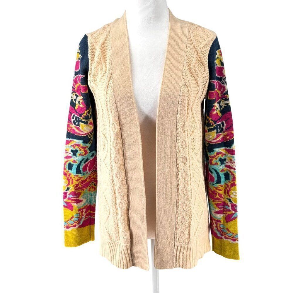 Gorgeous Flying Tomato Bright Colorblock Knit Cardigan Size S EUC Cozy Vibes